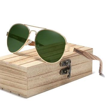 Wood Alloy UV400 Polarized Sunglasses